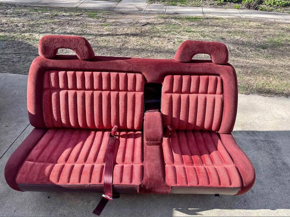 OEM Red/Garnet Cloth Bench Seat (88-94 Chevy/GMC OBS Truck)