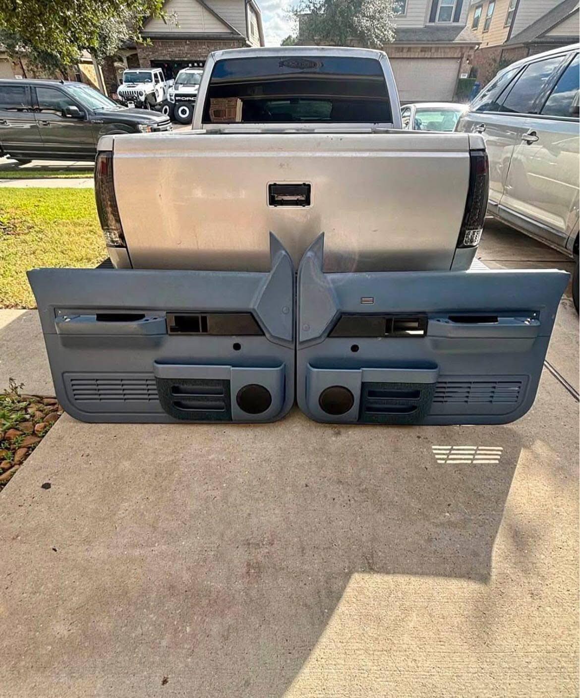 OEM Navy Blue Door Panels (Pair) w/ Armrests & Clips - 88-94 OBS Truck