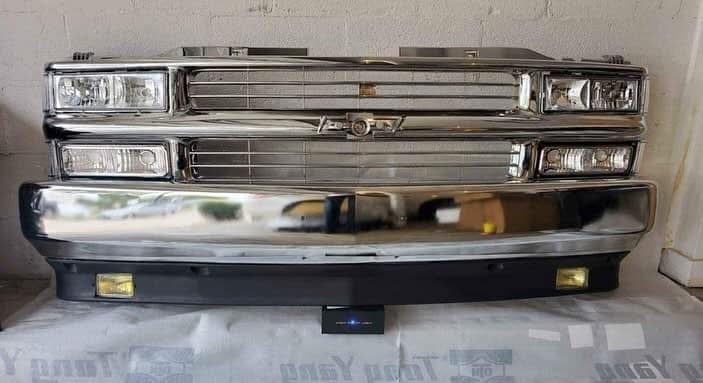 Complete OEM 1994-1998 Chevrolet OBS Front End Package: Grille, Headlights, Marker Lights, & Bumper